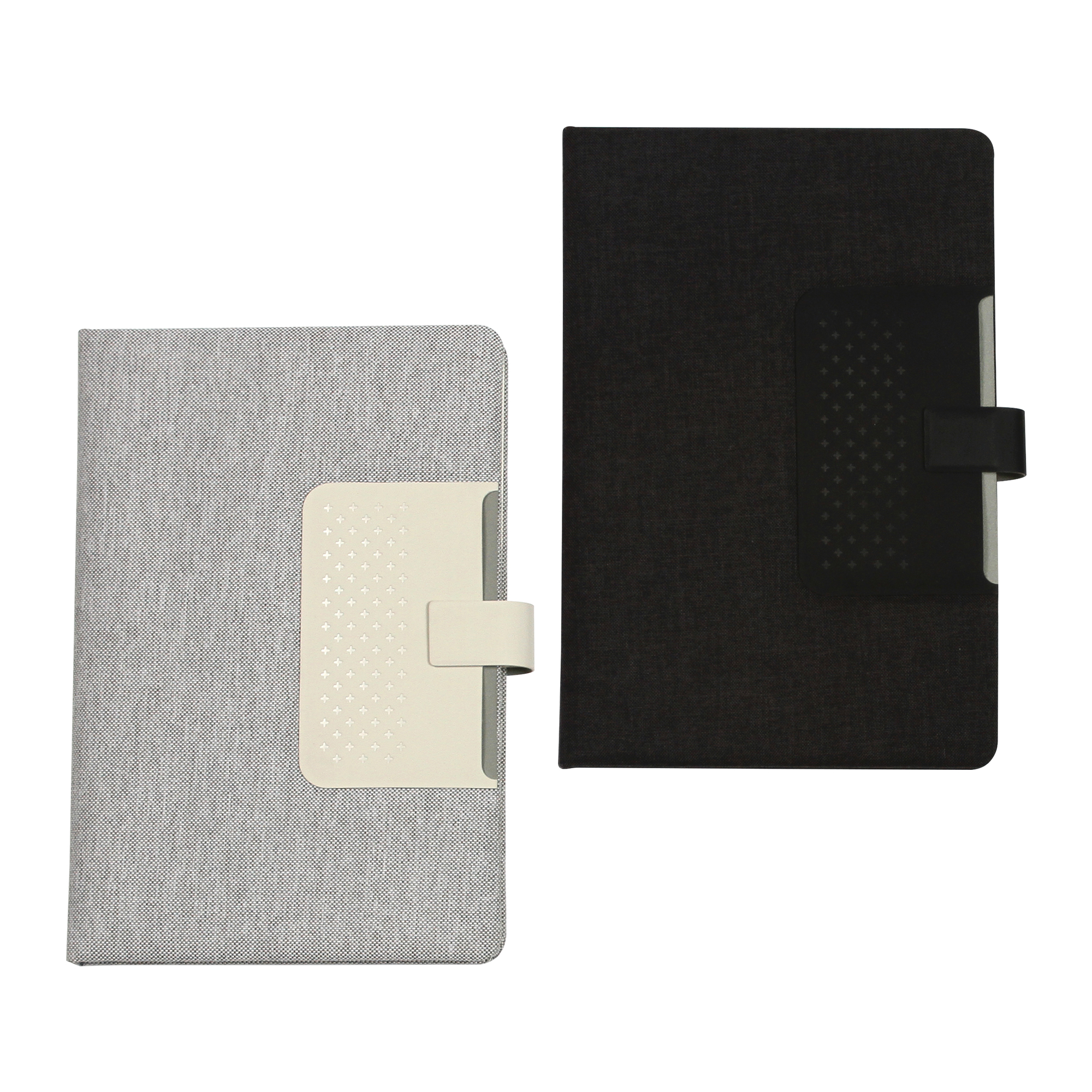 LIBRETA CON PORTA TARJETAS Y BROCHE CON IMAN E454